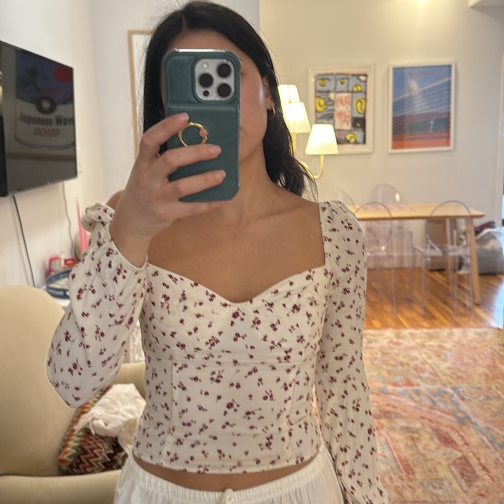 Floral Long Sleeve Women's Top